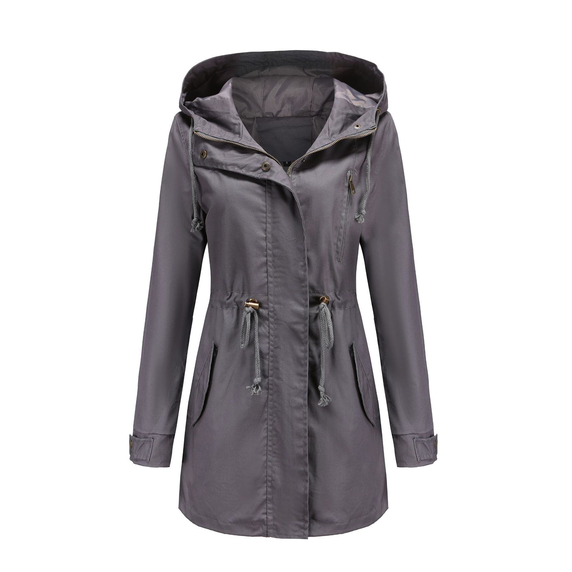 Picture of 2022 New Cotton Hooded Coat Women's Spring and Autumn Coat European and American Large Size Loose Solid Color Cross-border Women's Clothing