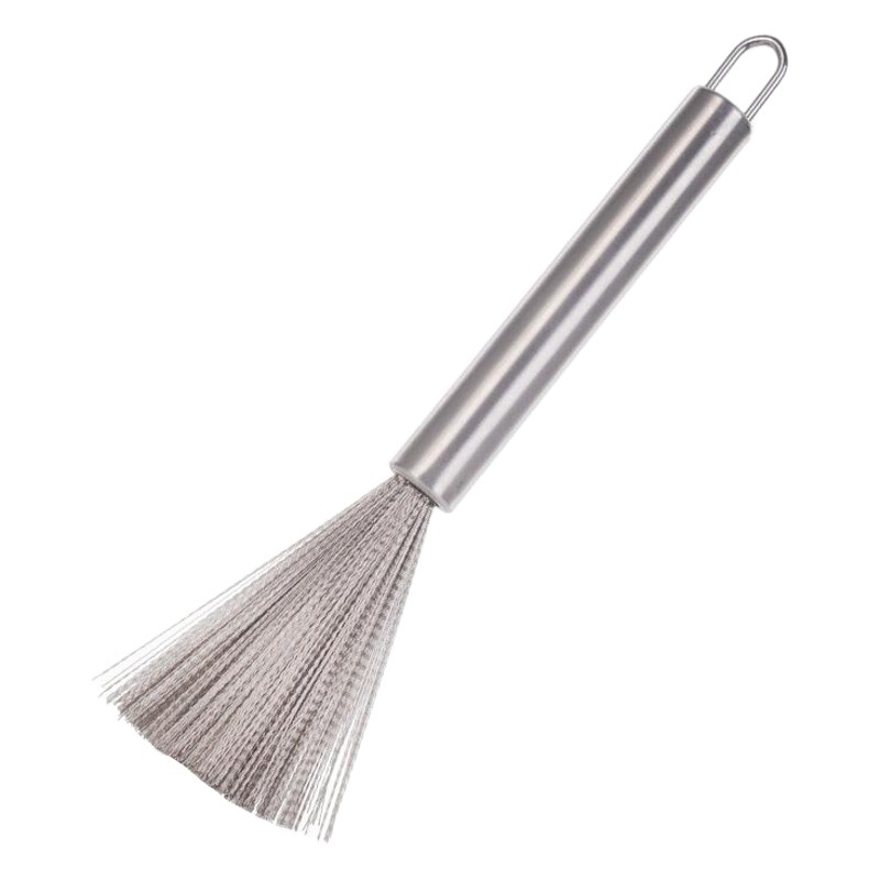304 Stainless Steel Wire Pot Brush Household Steel Wire Cleaning Kitchen Hangable Brush Pot Bowl Dirt Removal Artifact Wire Brush