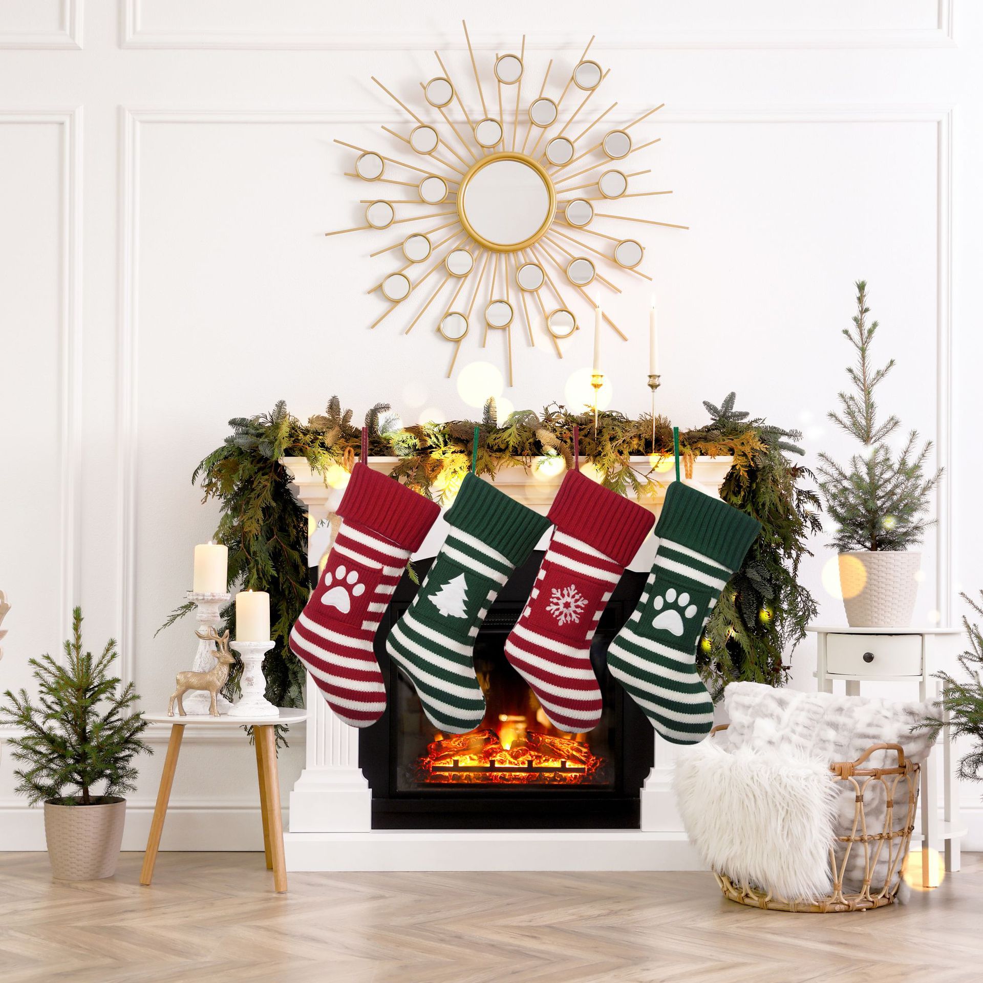 Picture of Cross-border Amazon new Christmas pet cat dog Christmas socks gift bag Christmas socks Christmas Gifts Wholesale