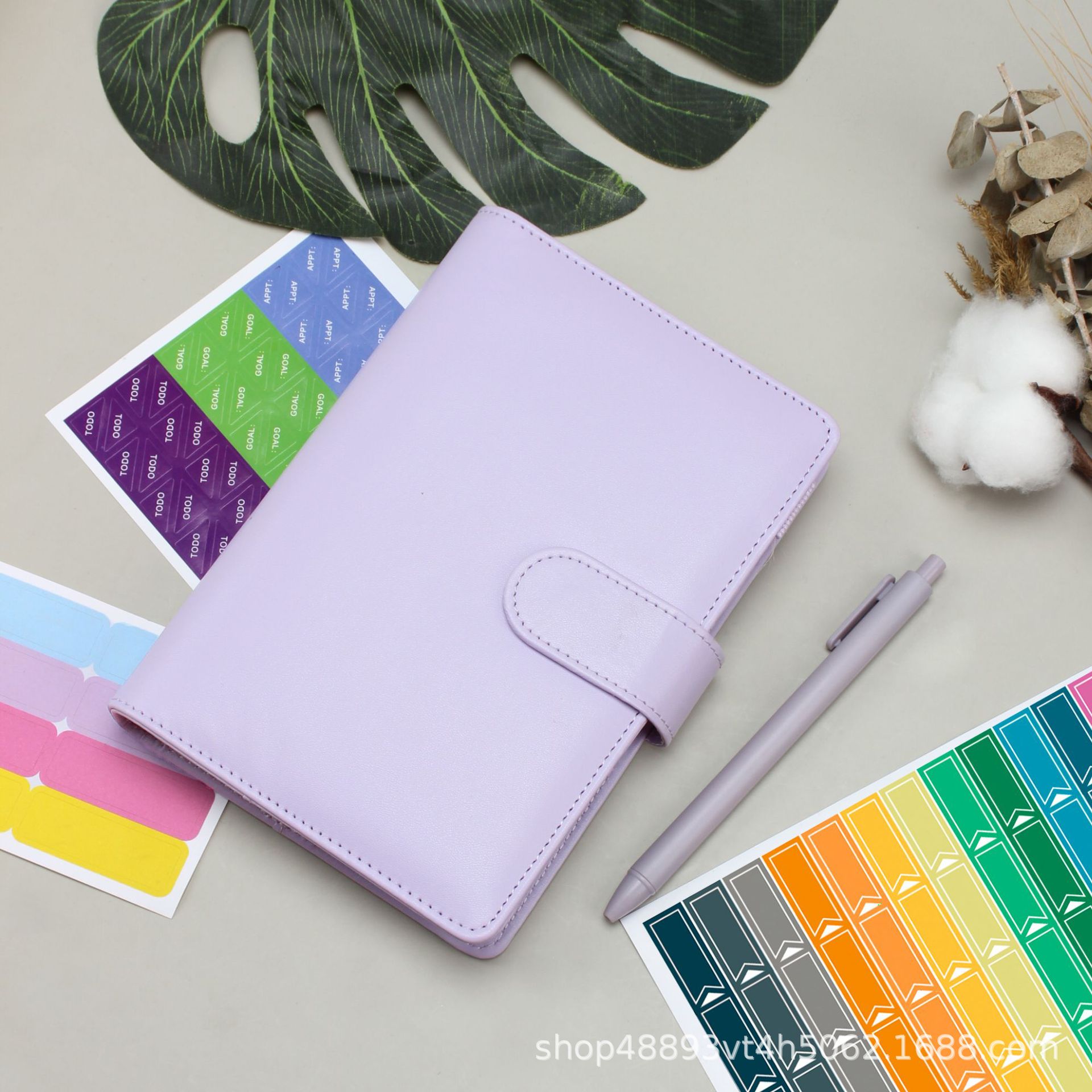 Picture of Macaron A6 Binder Accounting Notebook Planner Cash Budget Planner Japanese and Korean Cute Style