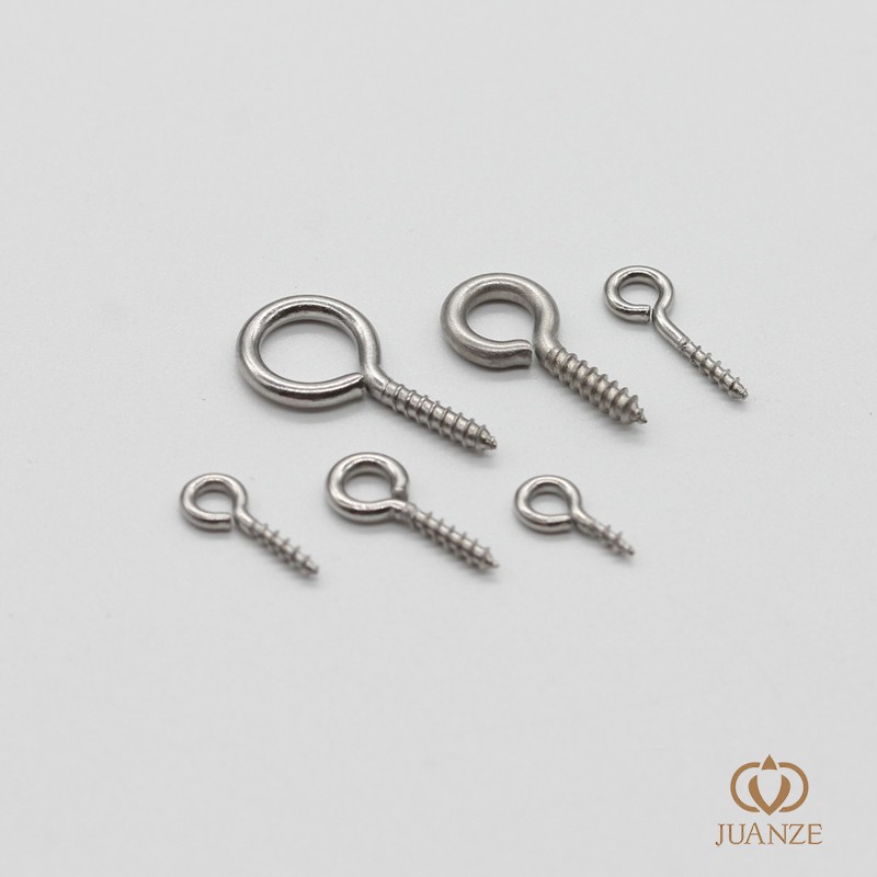 Picture of Stainless steel sheep's eye nail diy beaded jewelry accessories sheep's eye nail sheep's horn nail hole bead pendant button blind box material