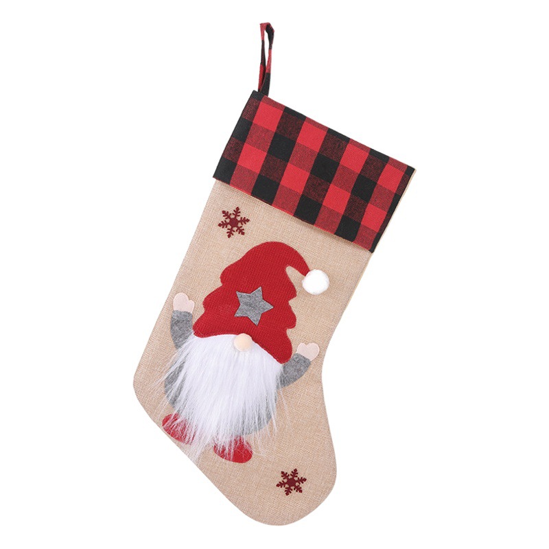 2023 cross-border new faceless old man Christmas stocking gift bag Christmas decorations Christmas tree pendant candy bag