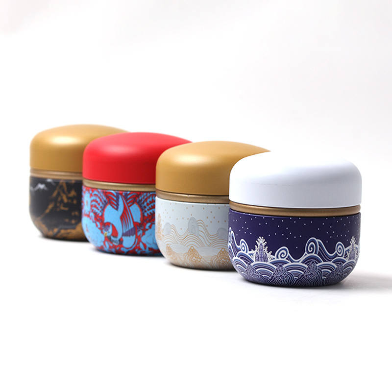 Picture of Tea Cans Empty Cans Small Tea Cans Mini Tinplate small size Travel Cans Tea Boxes Portable Portable Small Tea Cans