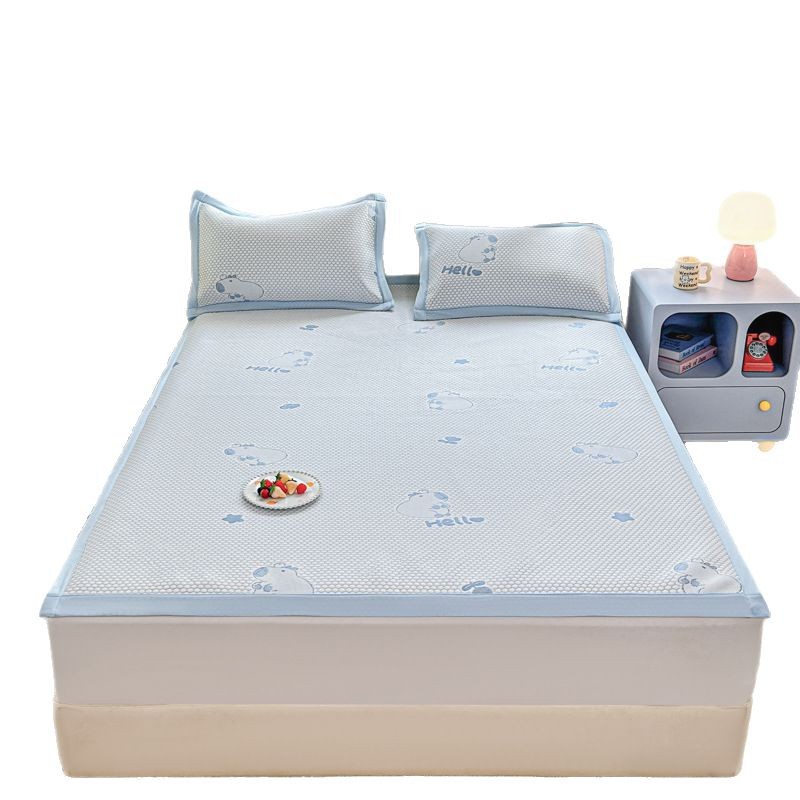 Picture of class a mother and baby grade ice-bean mat can be slept naked in summer ice-silk cooling air-conditioned mat machine washable folding soft mat