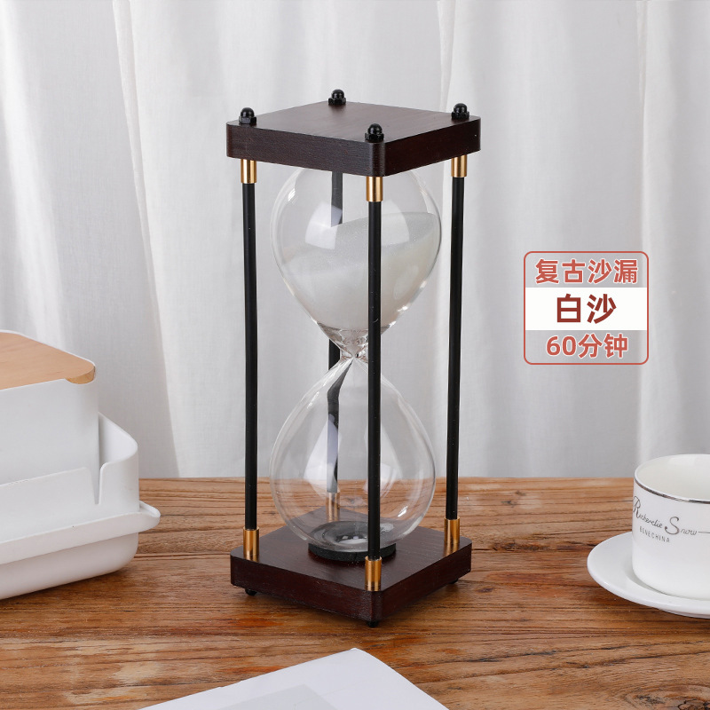 Picture of Retro Hourglass Ornaments 30/60 Minutes Hourglass Timer Chinese Valentine's Day Birthday Gift Creative Desktop Accessories