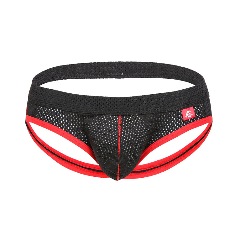 European and American men's underwear low waist sexy underwear breathable double Ding hip underwear sexy men's thongs