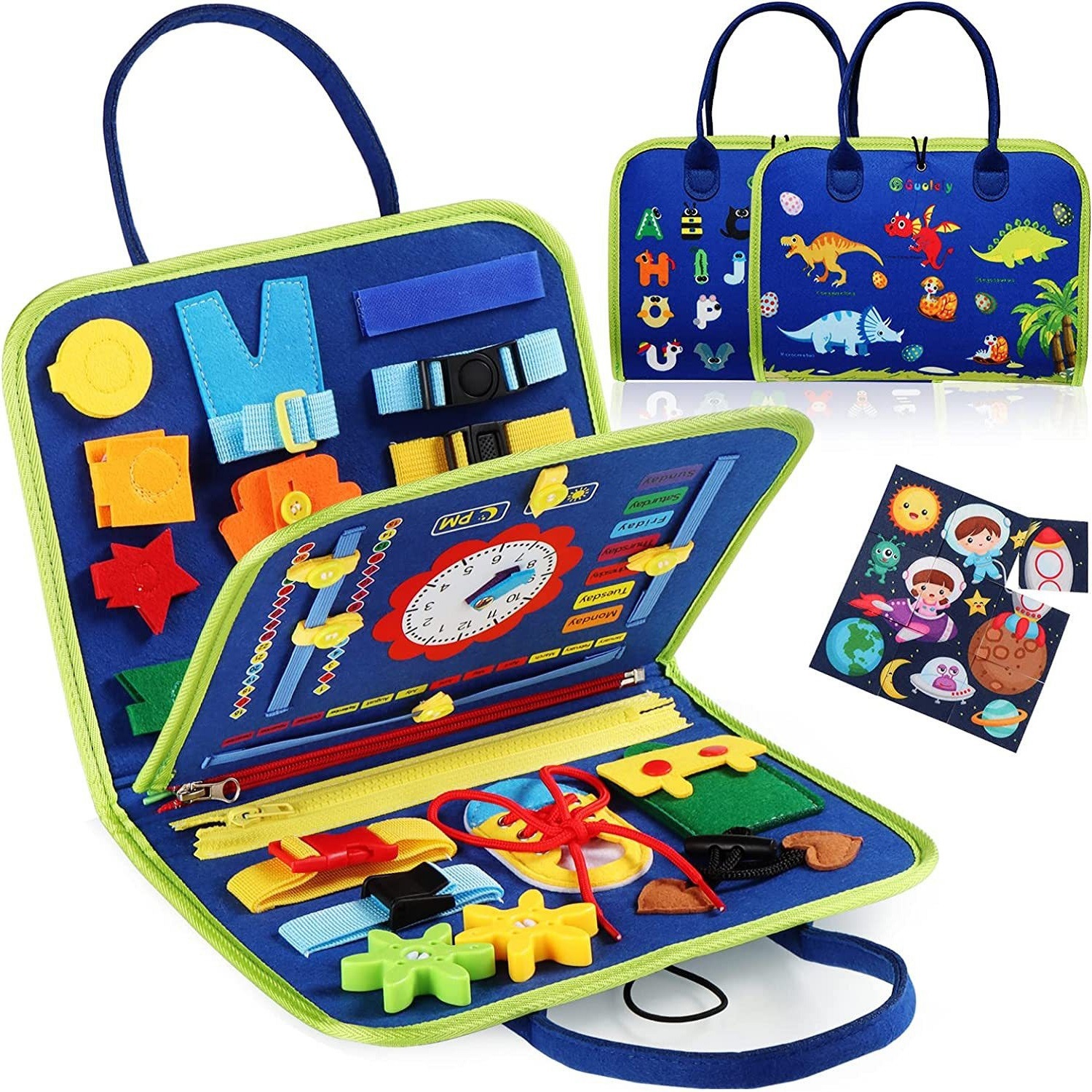 Felt Learning Board in stock cpc certification cross-border new early education children's toys busy board dressing learning teaching aids