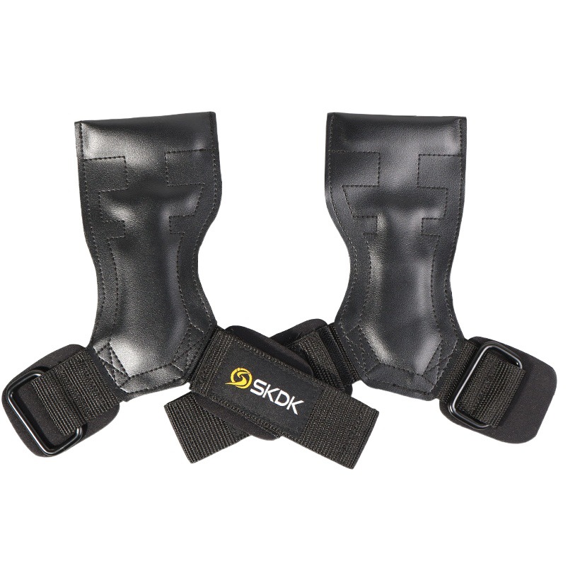 PVC cowhide Palm protection fitness palm protection equipment non-slip wear-resistant wrist protection hard pull grip belt booster belt cross-border