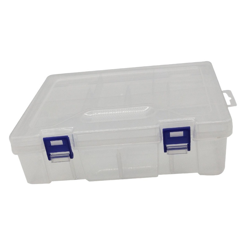 Double-Layer 8-grid detachable transparent plastic storage accessories jewelry packaging storage hardware tools parts fishing gear box