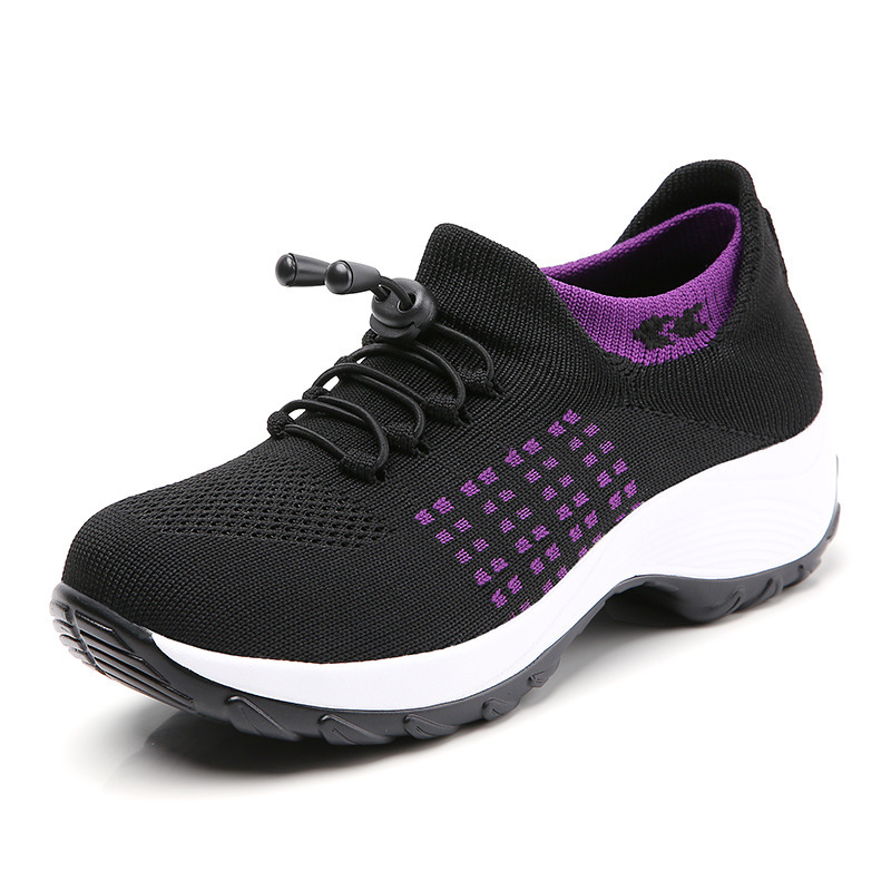Picture of Cross-Border Hot Style Large Size Women's Shoes Air Cushion Fly Woven Casual Shoes Slip-On Shoes Fashion Rocking Shoes Quanzhou Sports Shoes