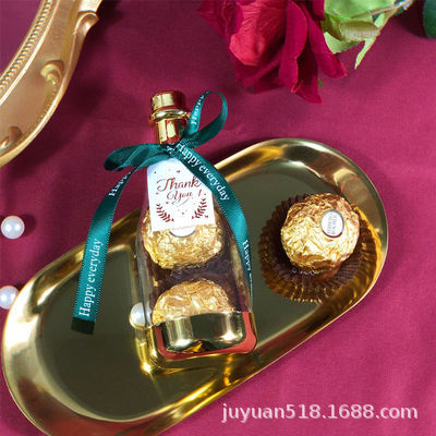 Picture of Creative transparent wine bottle champagne bottle candy box companion gift box new wedding candy box New