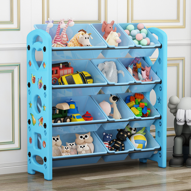 Picture of Children's Toy Storage Rack Household Kindergarten Baby Storage Rack Floor Multi-Layer Finishing Rack Storage Cabinet Plastic Basket