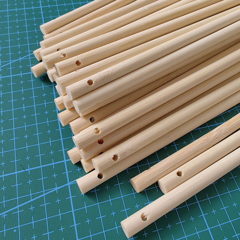Picture of Bamboo Stick Lantern Satchel Pole DIY Hand-Assembled Material Support Small Round Stick Can Be Punched Bamboo Art