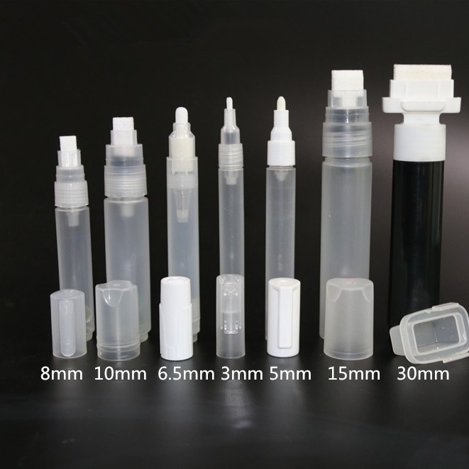 Liquid chalk empty accessories plastic pen tube accessories paint pen accessories graffiti pen empty pen light Rod plastic accessories