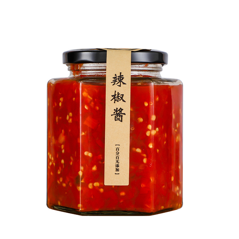 Picture of Manufacturer Hexagonal Honey Glass Bottle Foam Box with Lid Storage Bottle Sealed Transparent Jam Can Bottle Honey Jar Storage