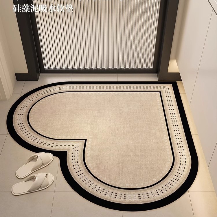 Picture of Cross-border Wholesale Diatom Mud Floor Mat Bathroom Absorbent Foot Mat Simple Dirty Resistant Anti-skid Mat Household Kitchen Tianjin Floor Mat