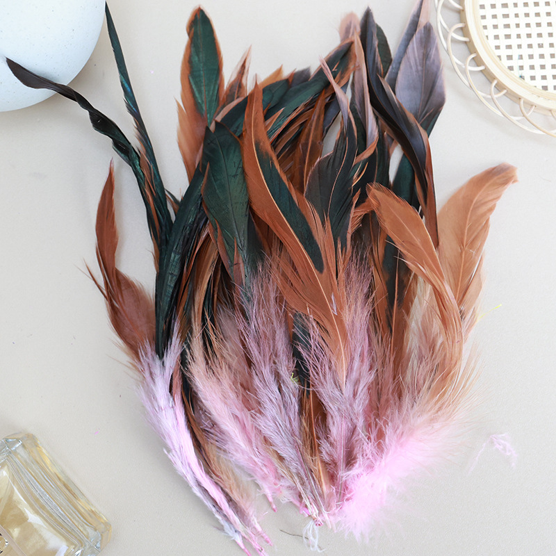Picture of in stock 50 6-8 inch natural purple swimming feather chicken feather diy handmade accessories shooting props clothing accessories
