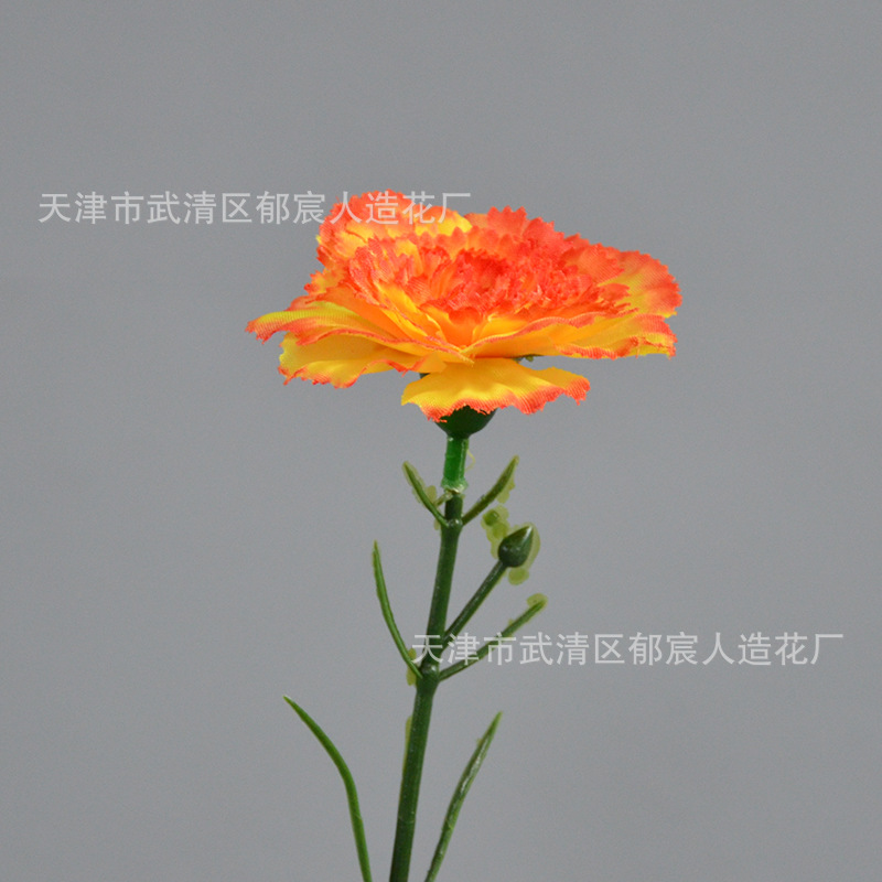 Carnation Single Branch Simulation Flower Mother's Day Flower Basket Flower Arrangement Shopping Mall Holiday Atmosphere Modeling Layout