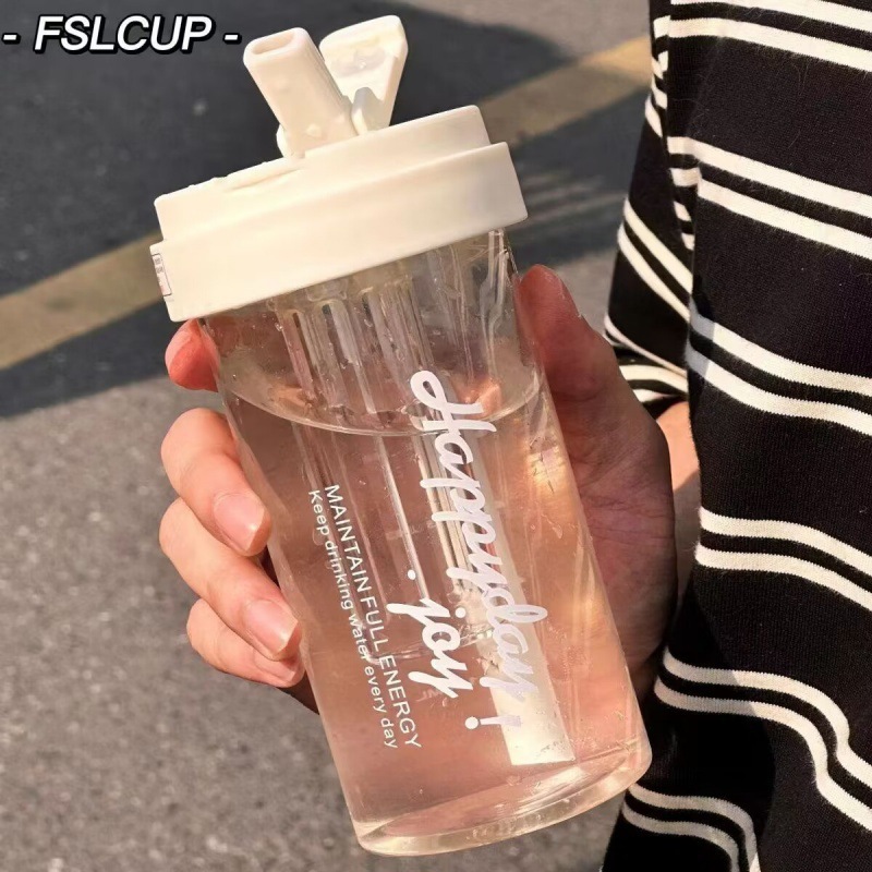 Picture of Lucky Belly Cup Large Capacity Big Mac Water Cup Tea Leakage Scented Tea Suction Tube Cup High Color Value Handle Convenient Ice Cup