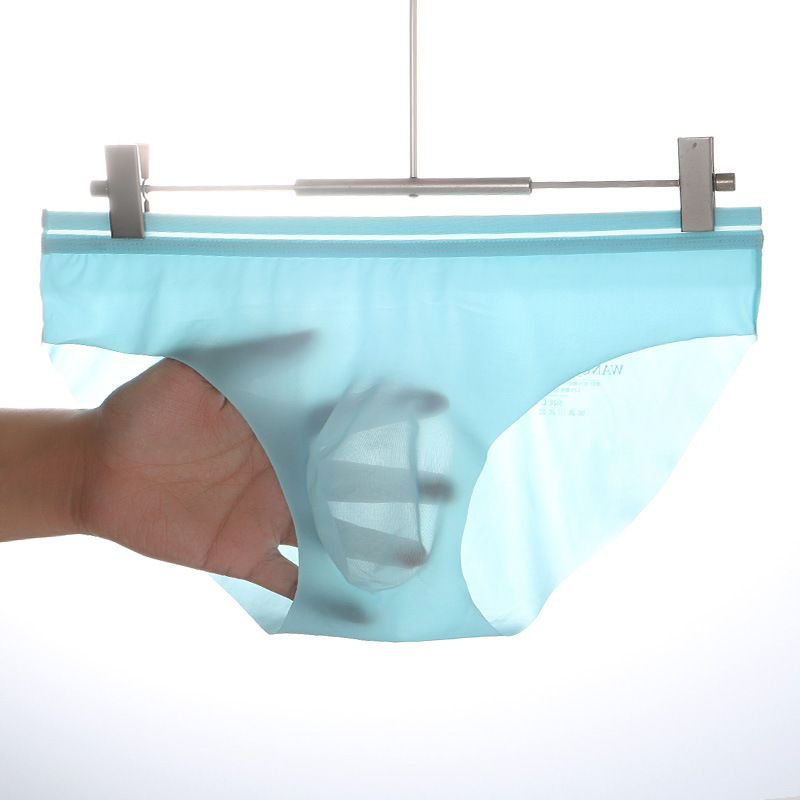 3D Punch Mold Seamless Men's Underwear Thin Ice Silk Underwear Men's Comfortable U Convex Bag Men's Briefs