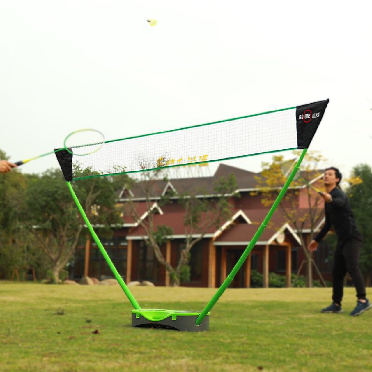 2025 Home Outdoor Casual Entertainment Badminton Net Frame Portable Mobile Folding Bracket Set with Net