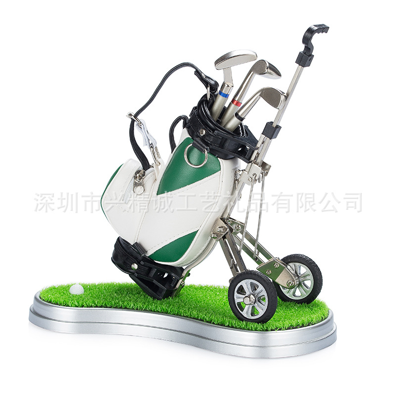 Source Manufacturer Golf Gifts Practical Office Supplies Home Decoration Ornaments Creative Gifts Golf Pen Holder