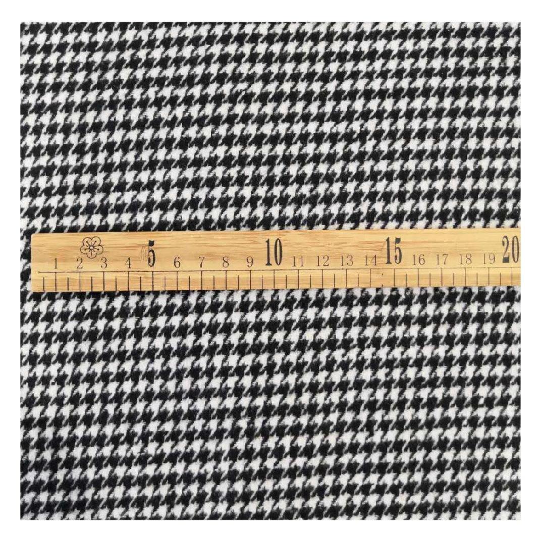 Spot autumn and winter New 6-line houndstooth overalls fashion coat shoes and hats bags woolen thousand bird wool fabric