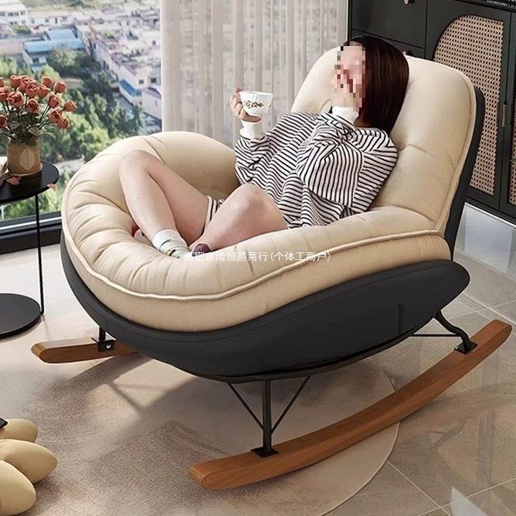 Lazy Sofa Adult Lounge Chair Adult Living Room Single Balcony Home Leisure Bedroom Thickened Penguin Rocking Chair