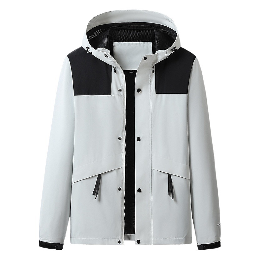 Plus size jacket men's outdoor mountaineering clothing spring and autumn windproof hooded casual couple wear factory wholesale