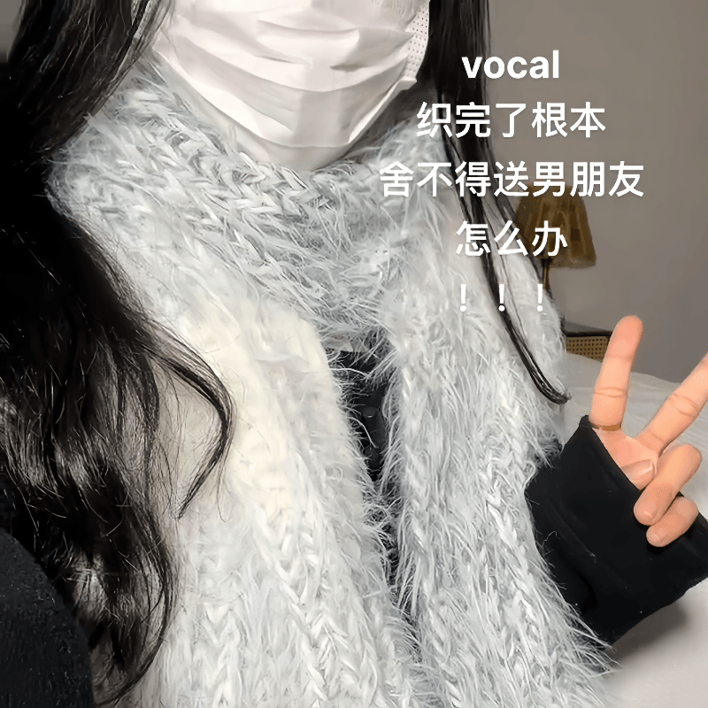 Handmade DIY Long Plush Yarn Scarf Knitting DIY Knitting Needle Gift for Best Friend or Girlfriend Yarn Cross-Border Selection