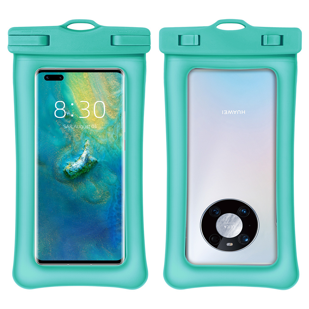 Picture of TPU double airbag inflatable mobile phone waterproof bag floating mobile phone bag swimming diving transparent mobile phone waterproof case