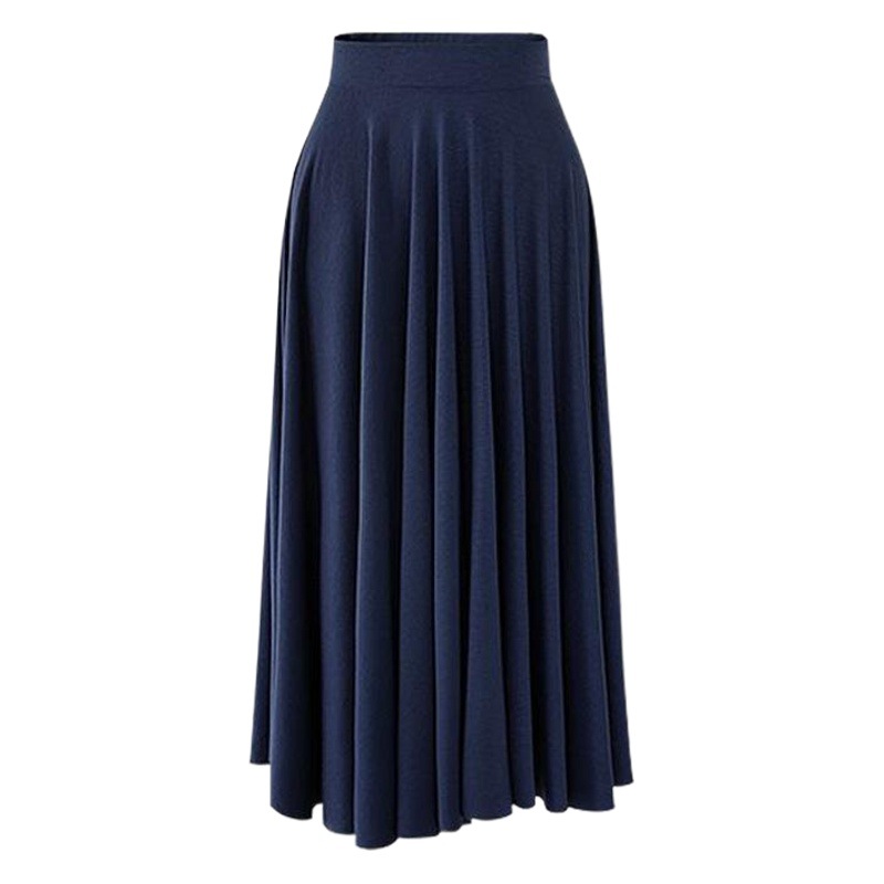 Women's Summer Breathable Modal Loose plus size Skirt chubby girl Mid-length Large Swing Skirt High Waist Pleated Skirt