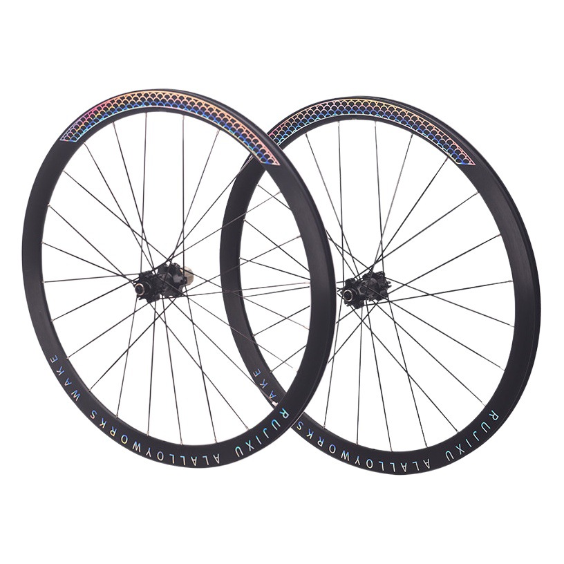 700C frame height 38MM road bike straight pull pure disc brake version six Ding Middle Lock quick release road bike wheel set