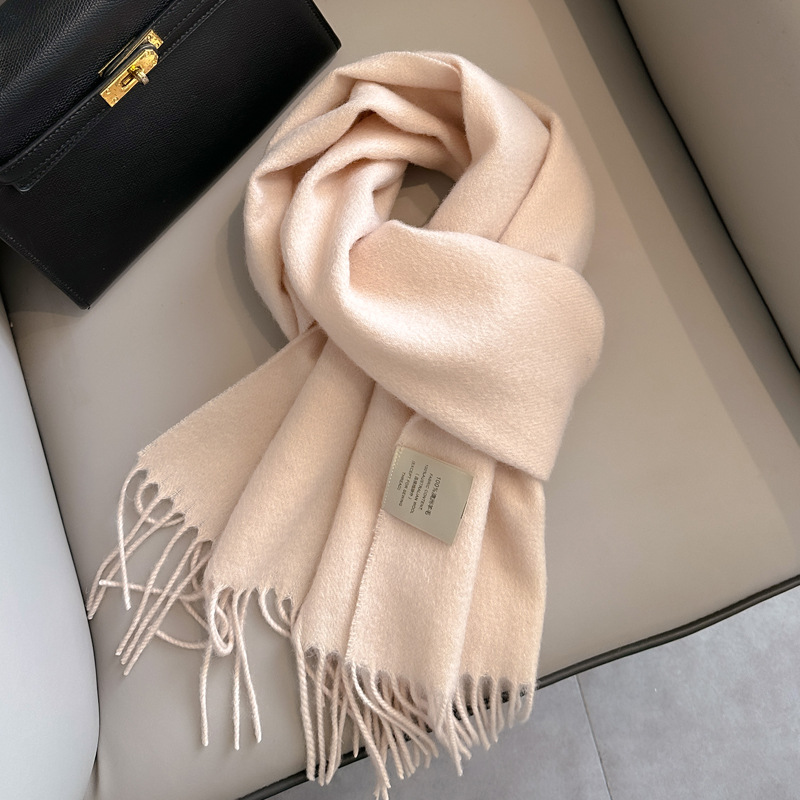 Picture of 2025 New Wool Scarf Women's Winter Thickened Warm Men's Shawl Couple Style Tassel Fashion Cashmere Scarf