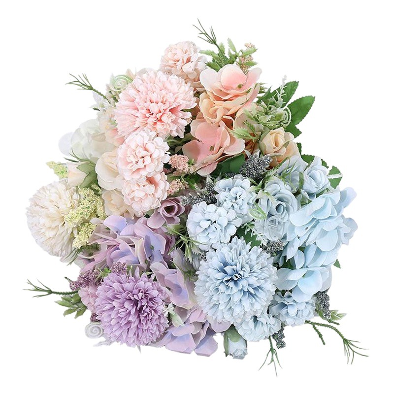 Scandinavian Ins Artificial Rose Wedding Bouquet Wedding Photography Props Floral Home Decoration Artificial