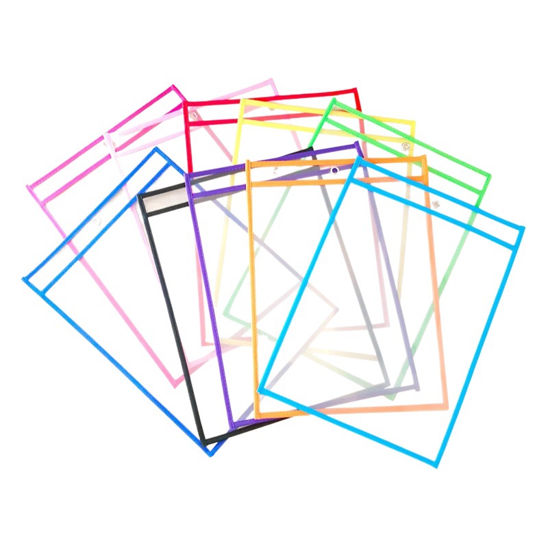 Dry Erase Bag Set Series Children Children's Birthday Gift HD PET Transparent Reusable Erasable File Bag