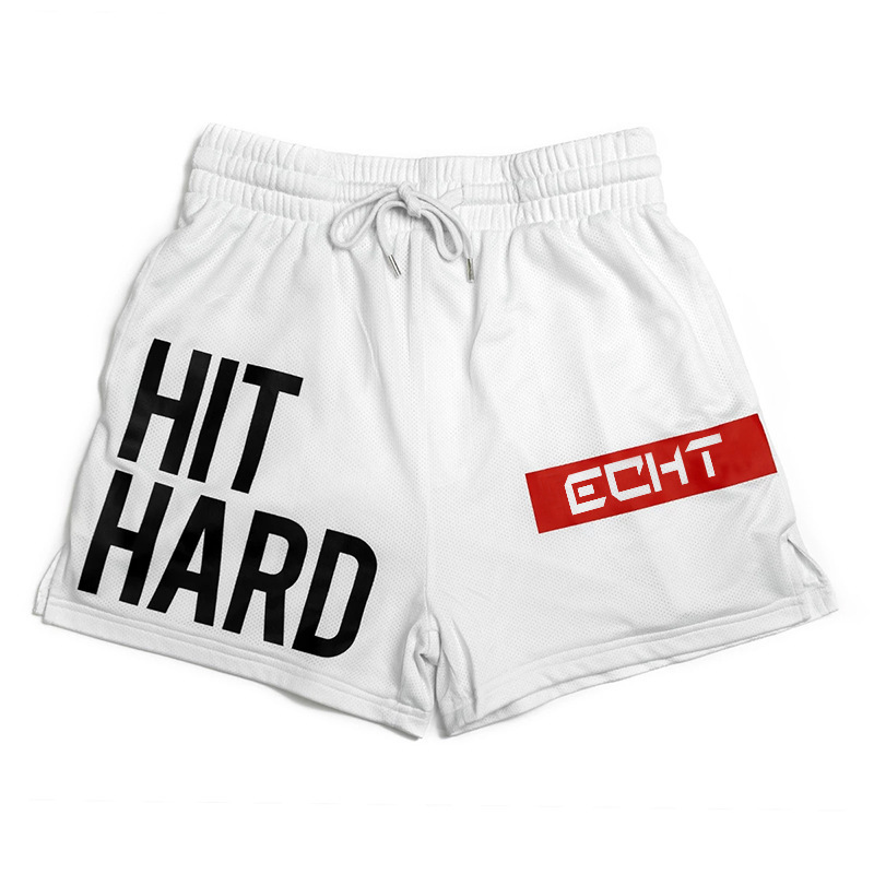 Picture of New echt quick-drying sports shorts men's mesh stretch fitness outdoor running training beach pants breathable