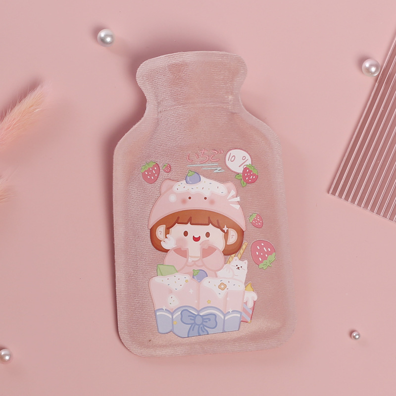 Picture of Customized new short plush hot water bag filled with water hot water bag filled with water hot water bag printed LOGO hand warmer