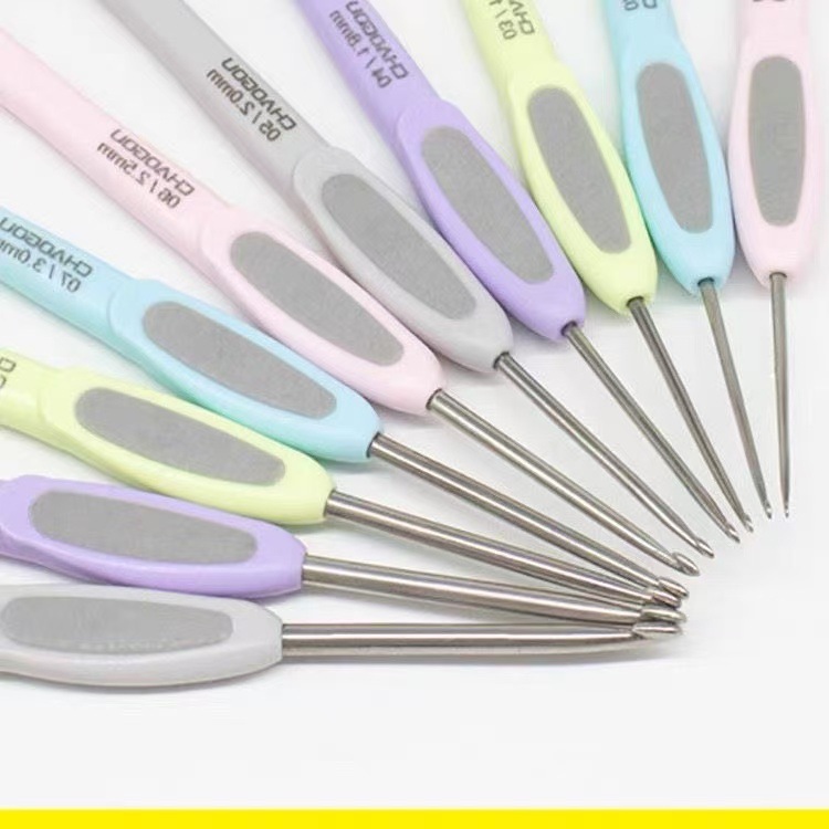 Tide hook brand crochet needle stainless steel crochet hand polish before gathering thick and fine sweater wool knitting tool DIY set