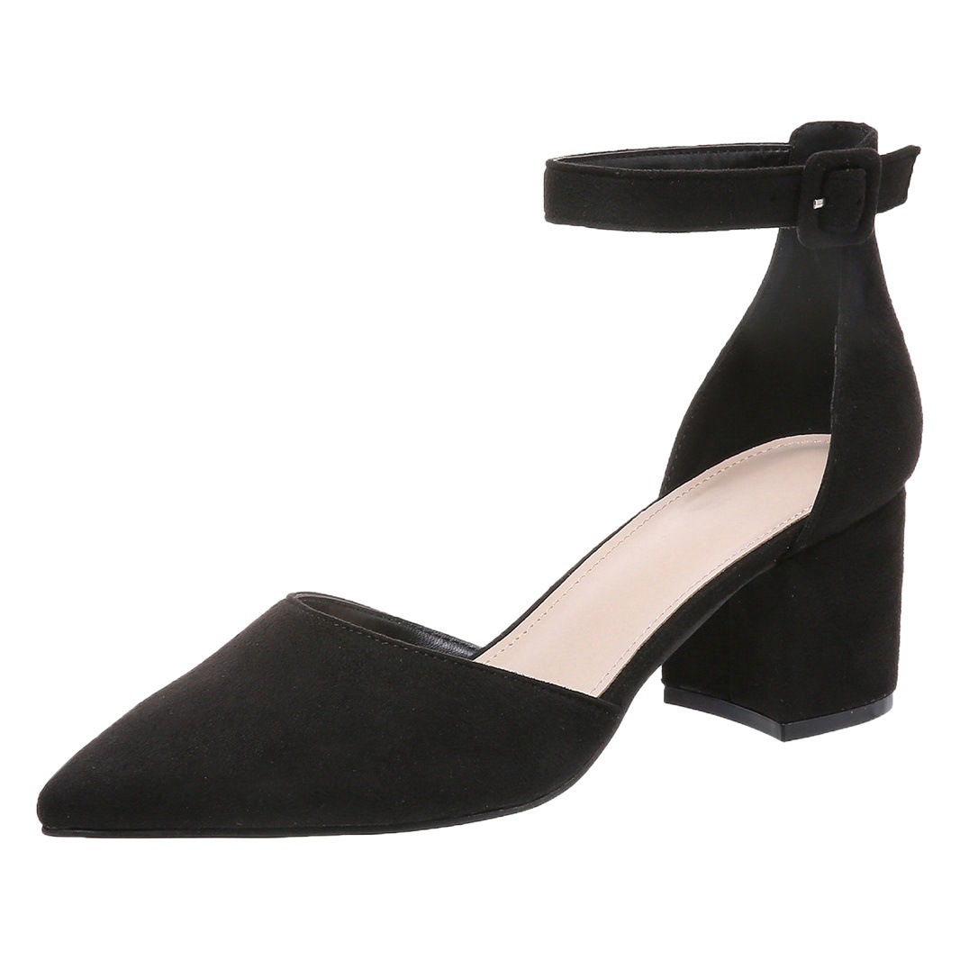 Jedi's New European and American Spot Pointed Toe Fashion Export Large Size High-Heeled Women's Shoes Buckle Women's Fashion Shoes