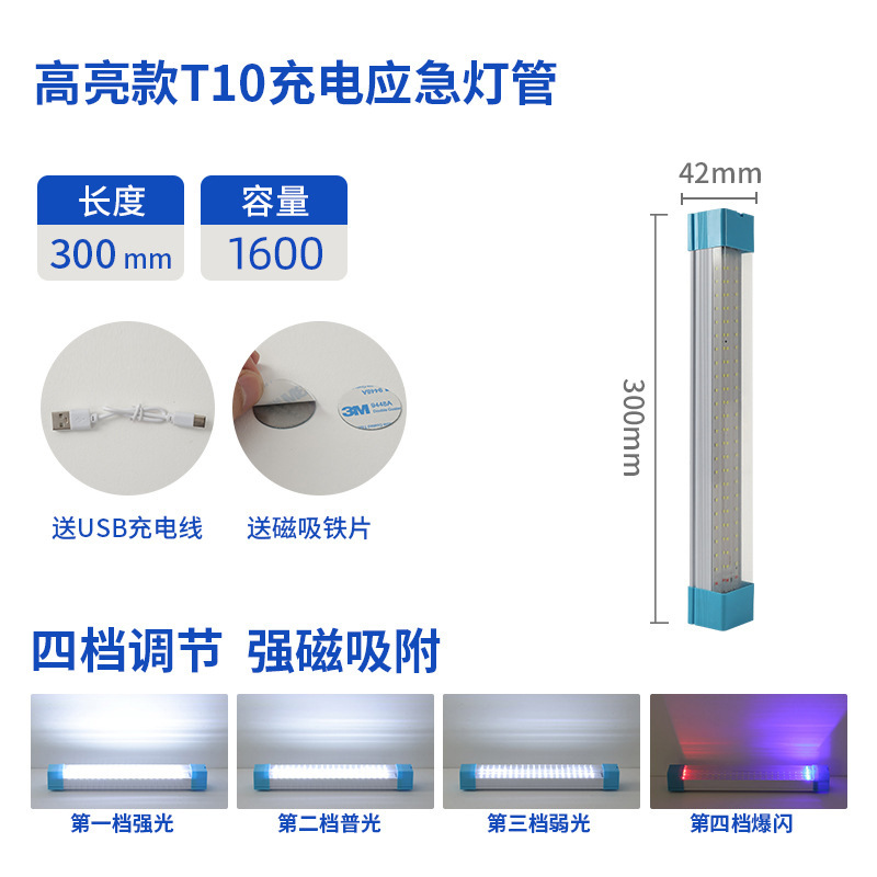 Picture of Led emergency lamp wholesale multi-functional outdoor camping lighting night market stall light home magnetic rechargeable lamp