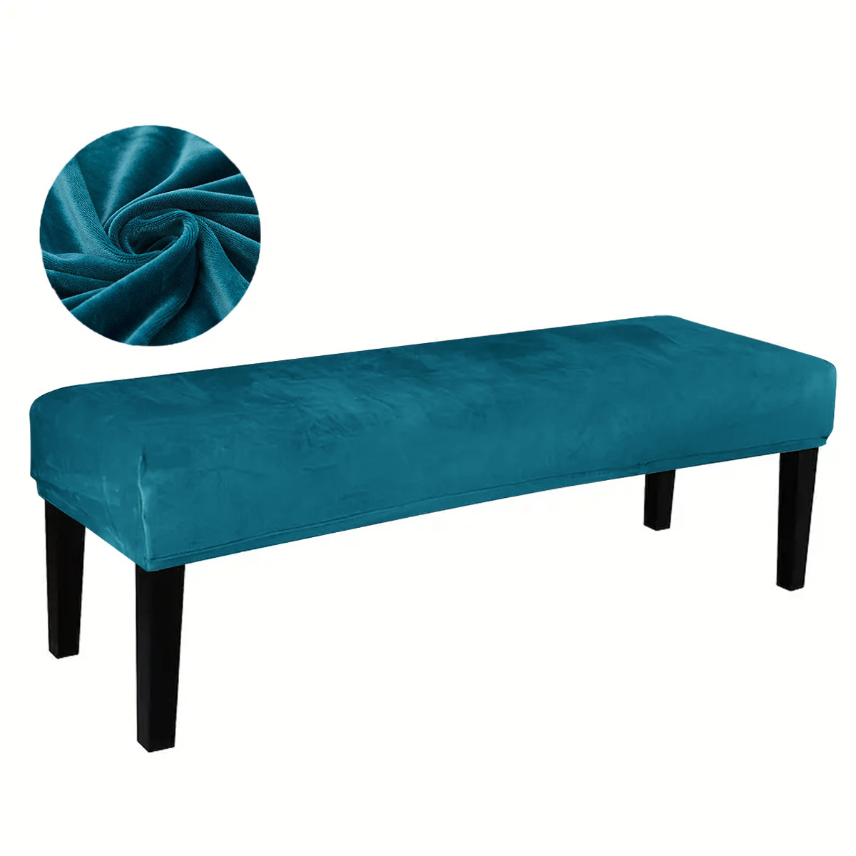 Picture of Cross-border silver fox velvet long stool cover with rope elastic all-inclusive stool cover dust-proof cross-border bench chair cover manufacturers wholesale