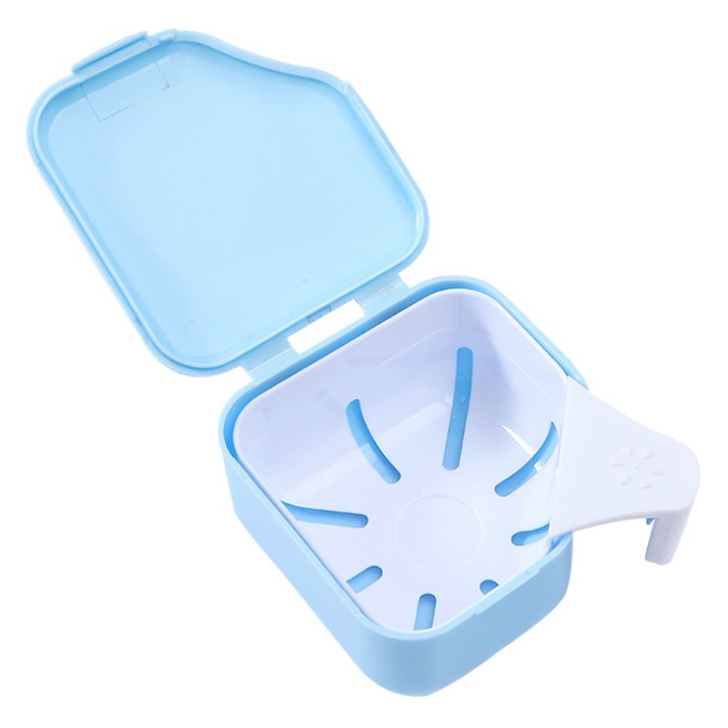Denture Box Denture Box Cleaning and Storage Denture Storage Box for the Elderly Denture Bracket Box Cleaning Cup Box