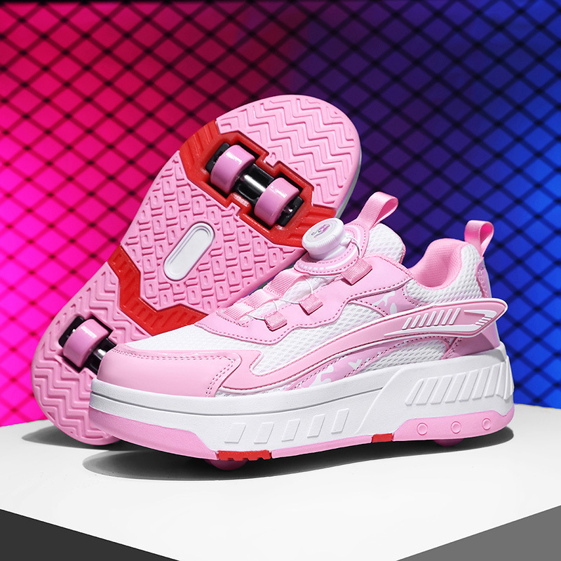 Cross-Border Kidsren's Heelys Shoes, Men's Four-Wheel Kidsren's Roller Shoes, Girls' Sports Roller Skates, Walking Wheel Shoes, Invisible Heelys Shoes