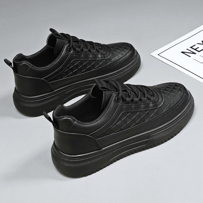 New Spring Men's Shoes Breathable White Shoes Men's Korean Style Trendy Versatile Thick-Soled Sports and Leisure Sneakers Trendy Shoes