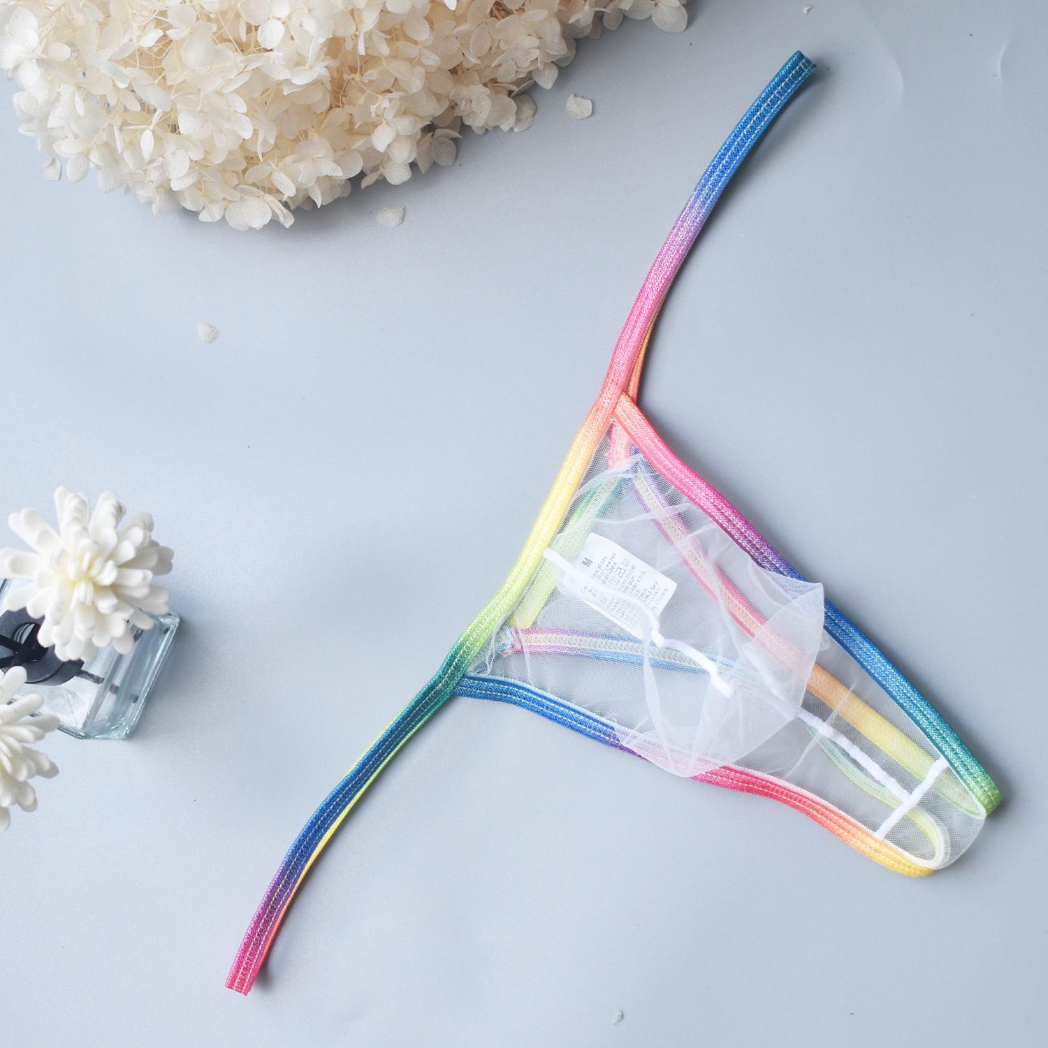 Picture of Passion Peng Bai men's thong men's sexy low waist transparent bag man show temptation men's high elastic underwear B901