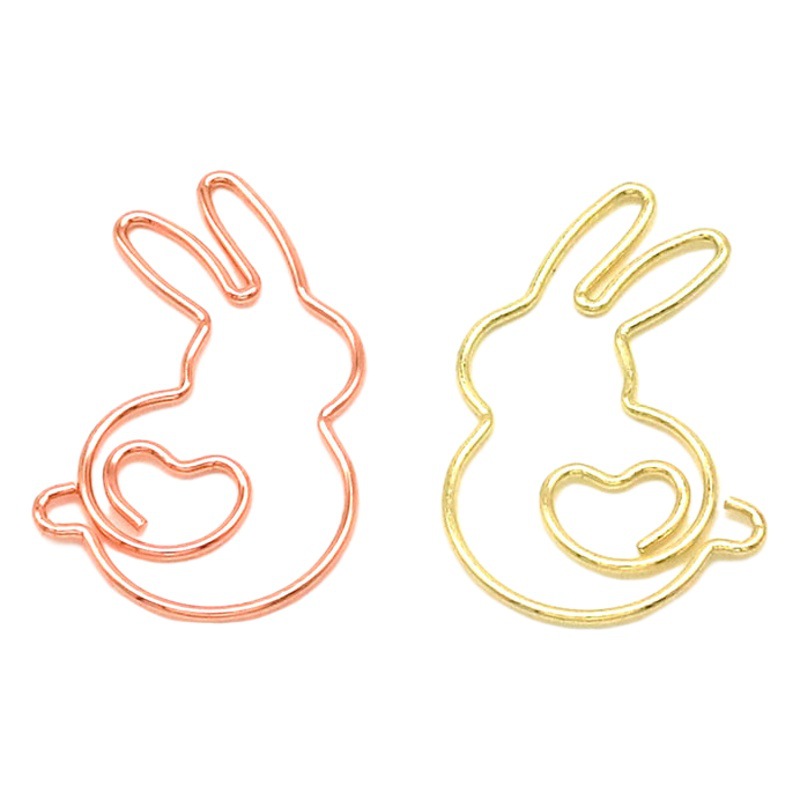 Animal paper clip wholesalerabbit creative paper clip special-shaped golden spiral needle cute color wallets