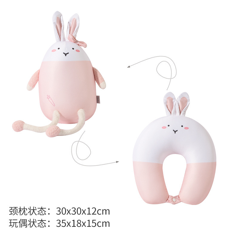 Picture of Penguin U-Shaped Pillow Foam Particle Neck Pillow Cartoon Shape Two-In-One Transformable Pillow Hug Pillow Convertible Neck Pillow
