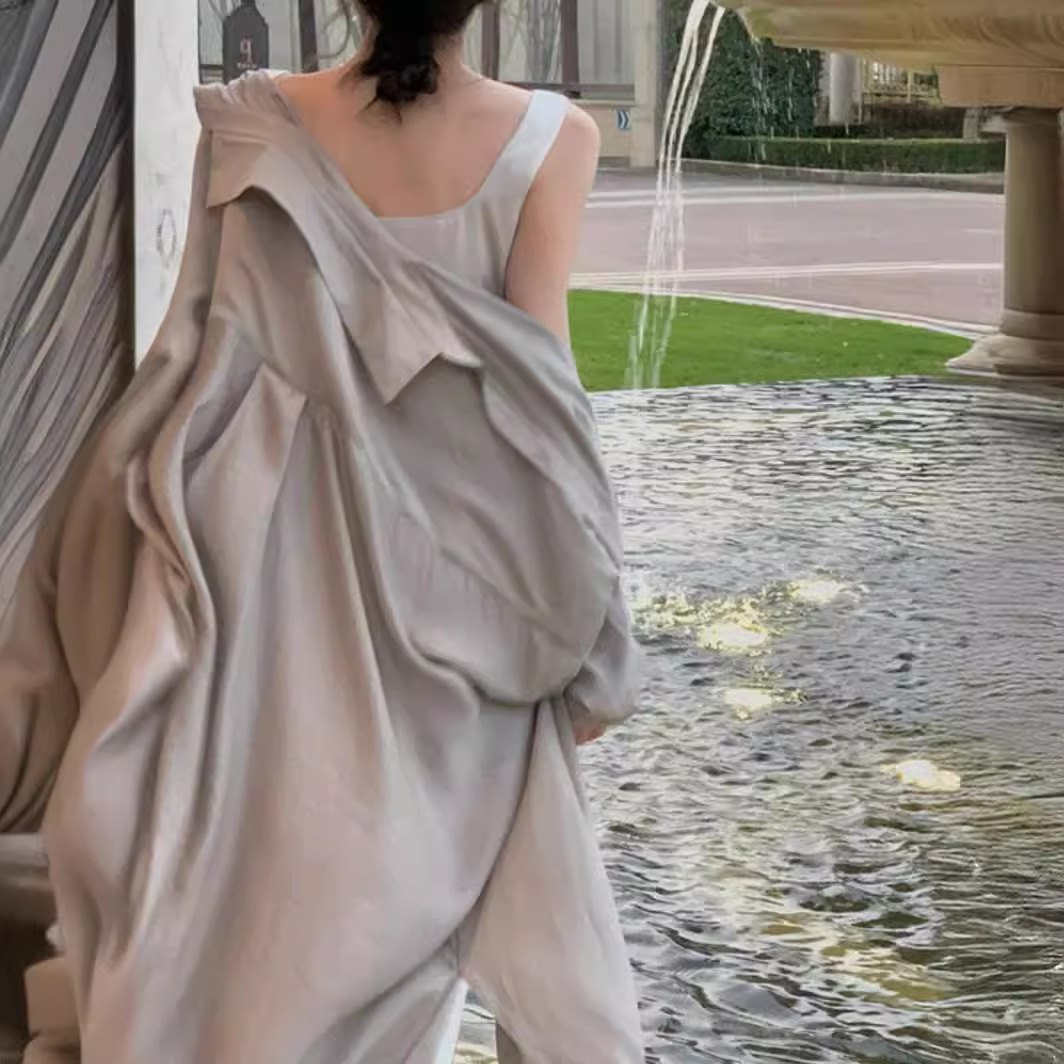 Picture of Summer Mid-length plus size Sunscreen Shirt Jacket Thin Lazy Loose Elegant High-end Long Sleeve Outer Cardigan