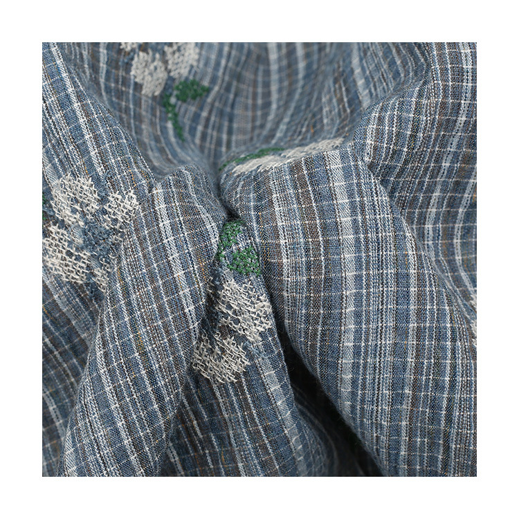 Picture of Factory supply cotton fabric micro elastic plain embroidered fabric garment tablecloth bag handmade fabric